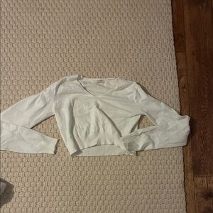 Women's White Long Sleeve Top